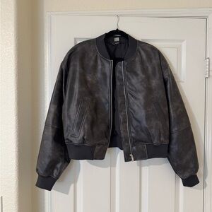 H&M Charcoal Bomber Jacket